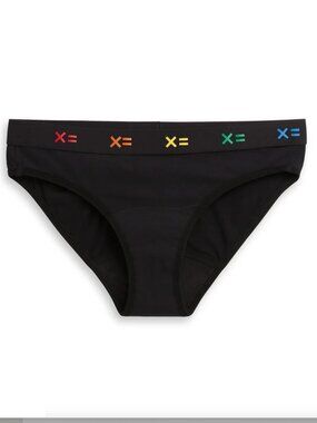 TomboyX - First Line Period Bikini - Black X= Rainbow, size:XS